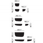 Corniches Wall Shelves, White Gloss