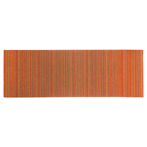 Chilewich Shag Skinny Stripe Orange Runner