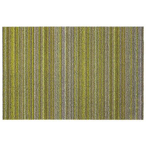 Chilewich Shag Skinny Stripe Floormat Citron