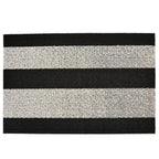 Chilewich Shag Bold Stripe Black and White Doormat