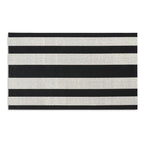 Chilewich Shag Bold Stripe Floormat Black/White