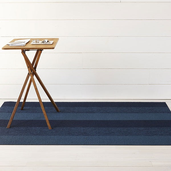 Chilewich Indoor/Outdoor Shag Marbled Stripe Bayblue