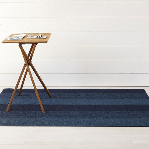Chilewich Indoor/Outdoor Shag Marbled Stripe Bayblue