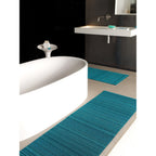 Chilewich Shag Skinny Stripe Floormat Turquoise