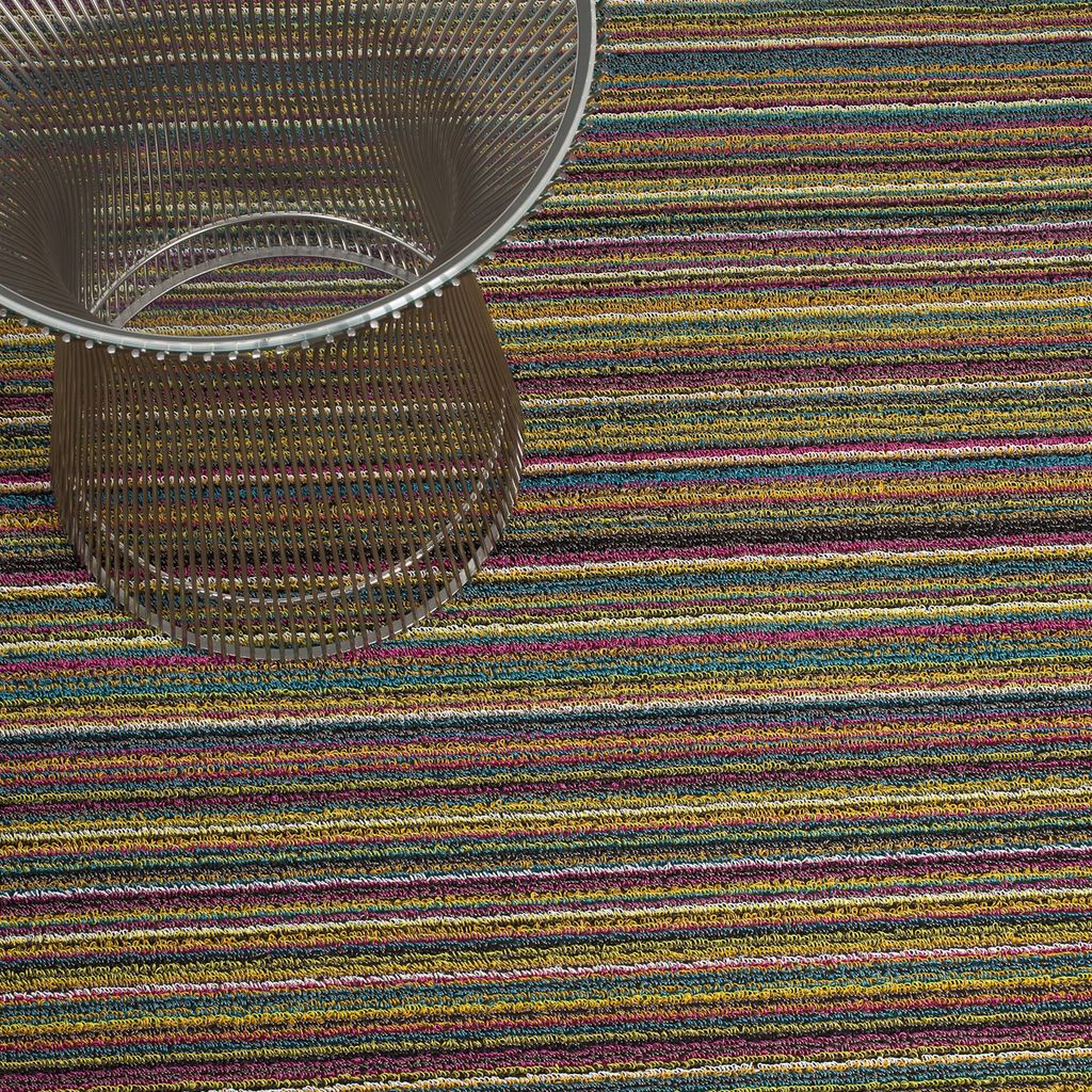 Chilewich Shag Skinny Stripe Bright Multi Big Mat