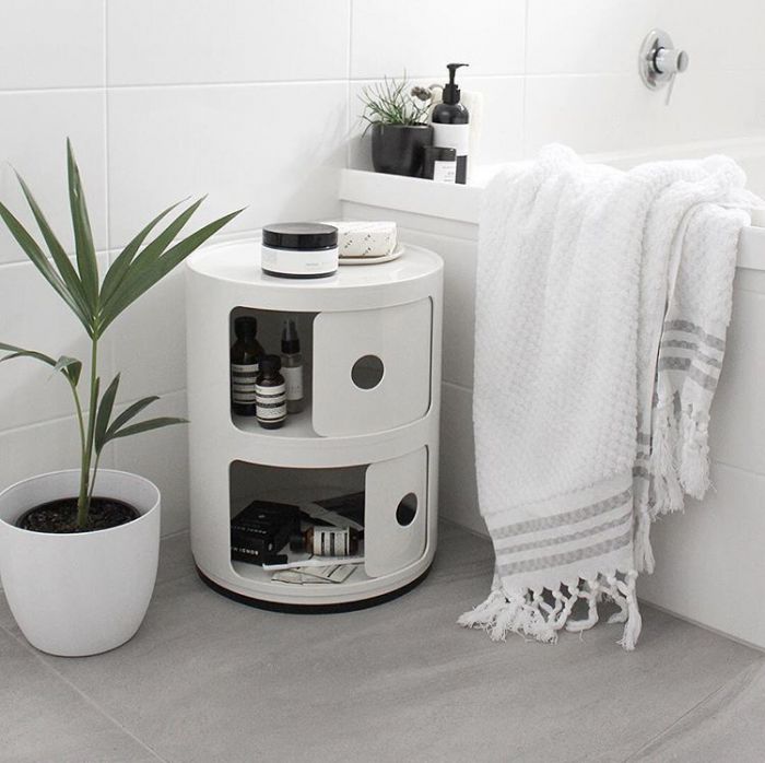 Kartell Componibili Classic Storage 2 Elements White - NEW - NO BOX