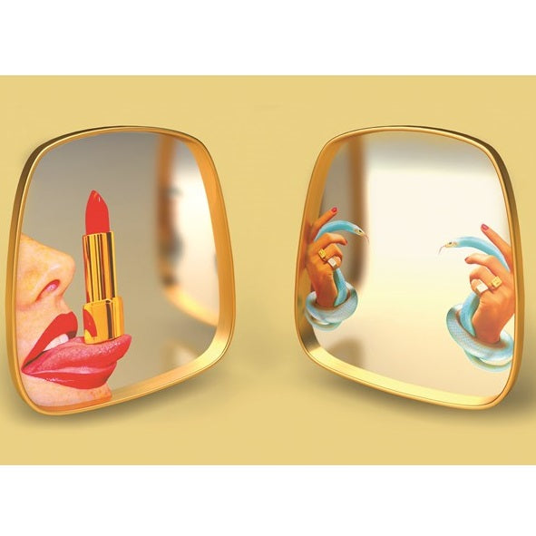 Wall Mirror Gold Frame Hands with Snakes