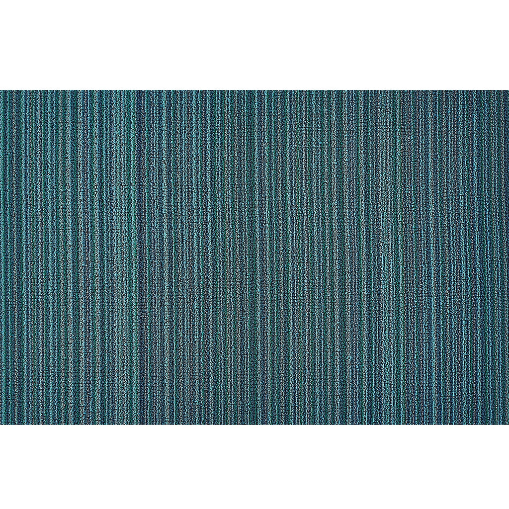 Chilewich Shag Skinny Stripe Floormat Turquoise
