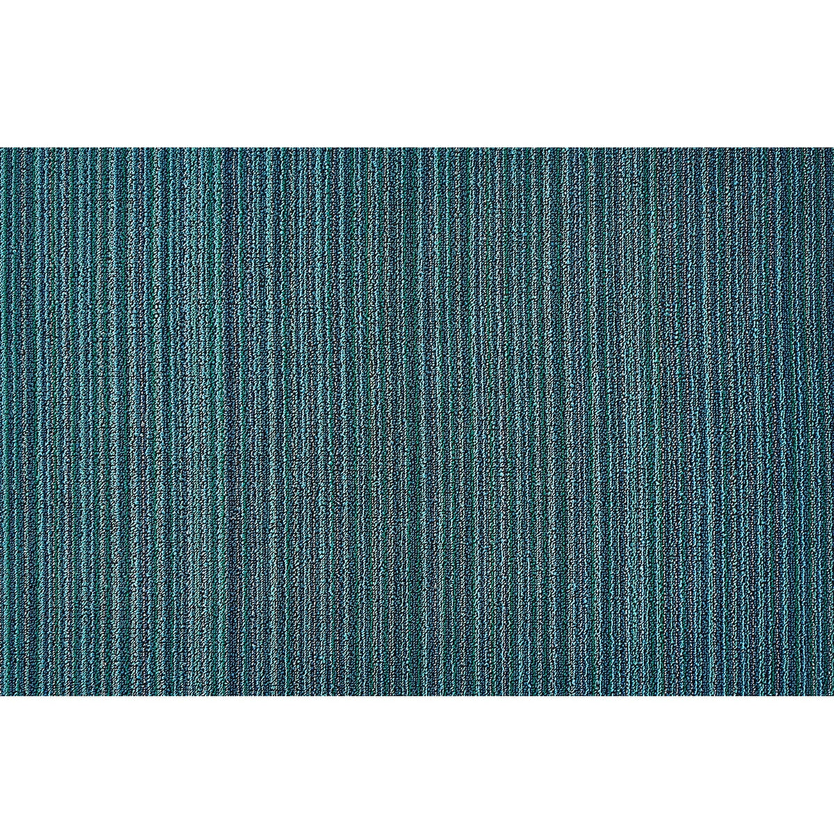 Chilewich Shag Skinny Stripe Floormat Turquoise
